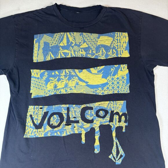 Vintage Volcom Skull T-Shirt Adult Size XL Black Skater Grunge Goth 2000s Y2K - Picture 6 of 9